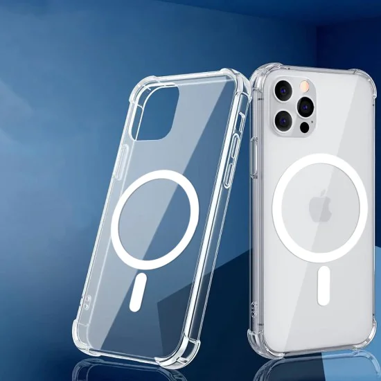 Калъф за Motorola Edge 60 / Edge 60 Fusion - Techsuit - Удароустойчив Clear Silicone MagSafe - Прозрачен