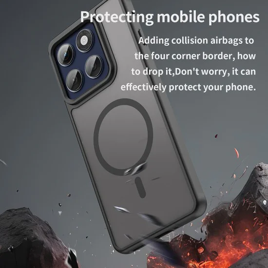 Калъф за Motorola Edge 60 Pro - HaloFrost II MagSafe - Черен