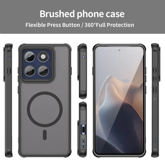 Калъф за Motorola Edge 60 Pro - HaloFrost II MagSafe - Черен