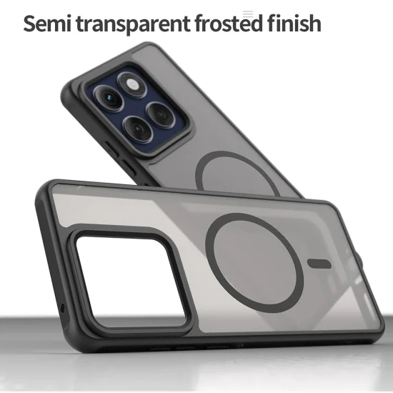 Калъф за Motorola Edge 60 Pro - HaloFrost II MagSafe - Черен