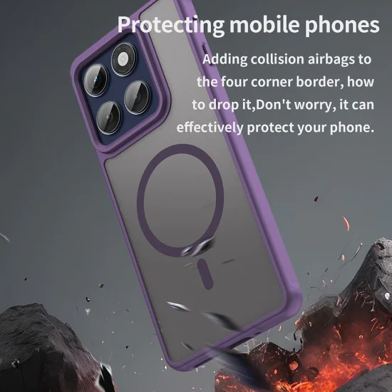 Калъф за Motorola Edge 60 Pro - HaloFrost II MagSafe - Лилав