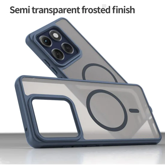 Калъф за Motorola Edge 60 Pro - HaloFrost II MagSafe - Тъмно Blue