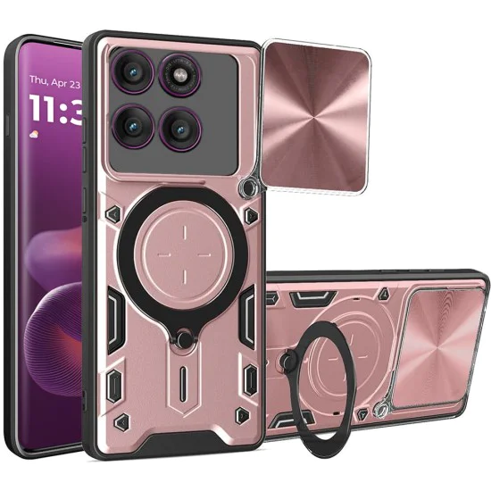 Калъф за Motorola Edge 60 Pro - Techsuit - CamGuard Pro - Розово Злато - Златист