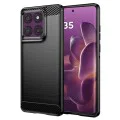Калъф за Motorola Edge 60 Pro - Techsuit - Carbon Silicone - Черен