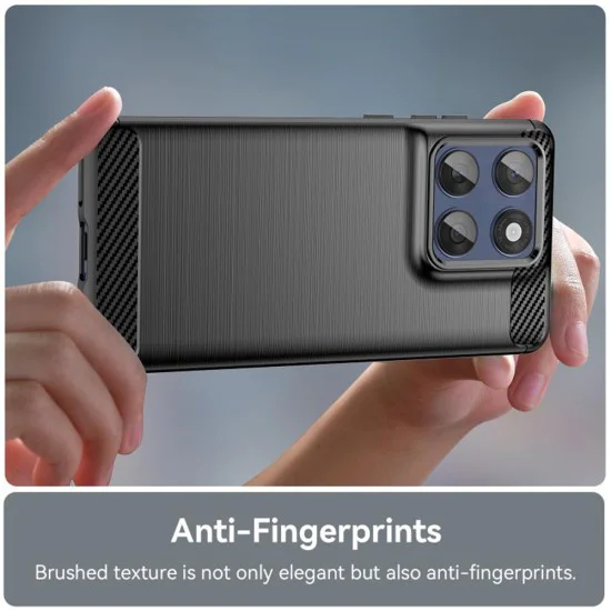 Калъф за Motorola Edge 60 Pro - Techsuit - Carbon Silicone - Черен