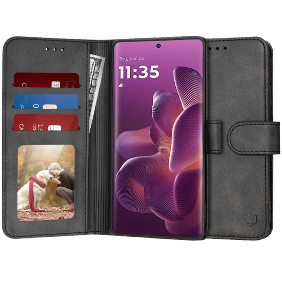 Калъф за Motorola Edge 60 Pro - Techsuit - Diary Book - Черен