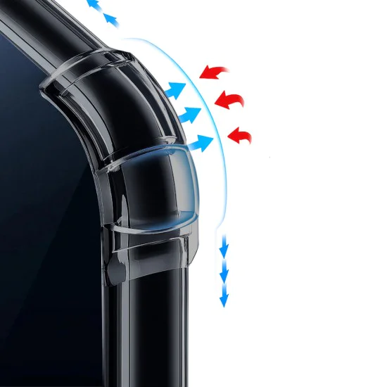 Калъф за Motorola Edge 60 Pro - Techsuit - Удароустойчив Clear Silicone MagSafe - Опушено Черен