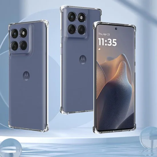 Калъф за Motorola Edge 60 Pro - Techsuit - Удароустойчив Clear Silicone - Прозрачен