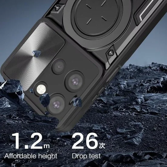 Калъф за Motorola Edge 70 Fusion - CamGuard Pro - Techsuit - Черен