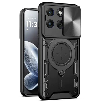 Калъф за Motorola Edge 70 Fusion - CamGuard Pro - Techsuit - Черен