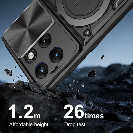 Калъф за Motorola Edge 70 Fusion - CamGuard Pro - Techsuit - Червен