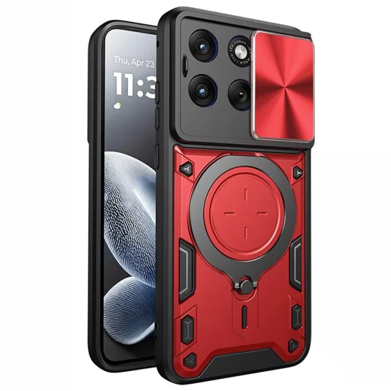 Калъф за Motorola Edge 70 Fusion - CamGuard Pro - Techsuit - Червен