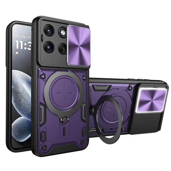 Калъф за Motorola Edge 70 Fusion - CamGuard Pro - Techsuit - Лилав