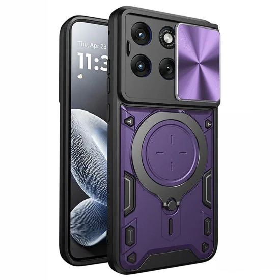 Калъф за Motorola Edge 70 Fusion - CamGuard Pro - Techsuit - Лилав