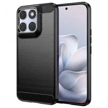 Калъф за Motorola Edge 70 Fusion - Carbon Silicone - Techsuit - Черен
