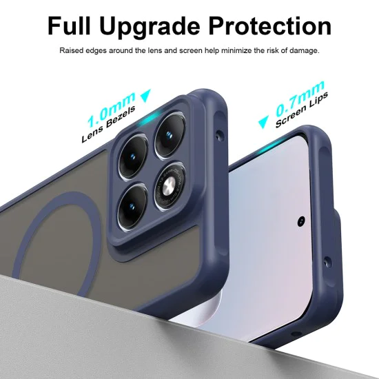 Калъф за Motorola Edge 70 Fusion - HaloFrost II MagSafe - Techsuit - Син