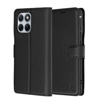 Калъф за Motorola Edge 70 Fusion - Leather Folio - Techsuit - Черен