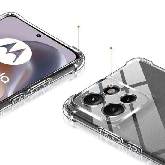 Калъф за Motorola Edge 70 Fusion - Shockproof Clear Silicone - Techsuit - Прозрачен