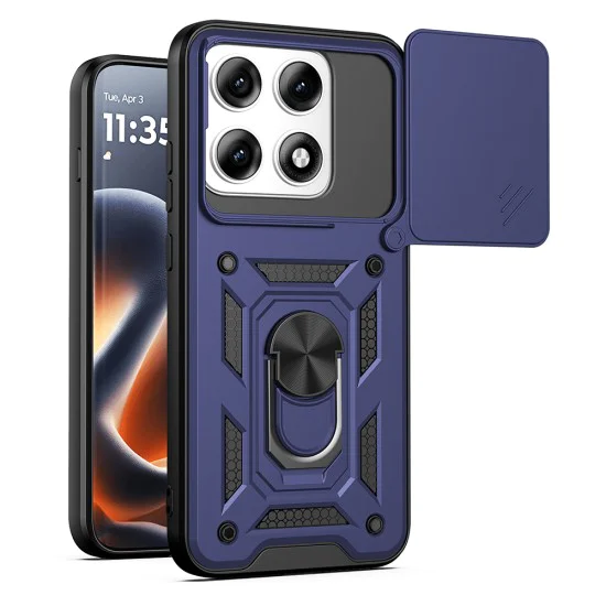 Калъф за Motorola Edge 70 Pro - CamShield Series - Techsuit - Син