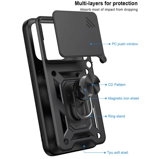 Калъф за Motorola Edge 70 Pro - CamShield Series - Techsuit - Зелен
