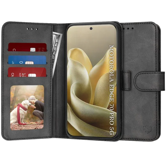 Калъф за Motorola Edge 70 Pro - Diary Book - Techsuit - Черен