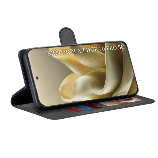 Калъф за Motorola Edge 70 Pro - Diary Book - Techsuit - Черен