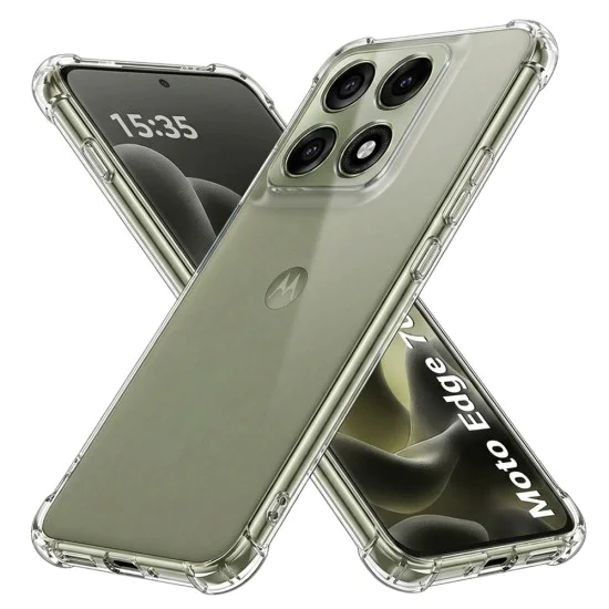 Калъф за Motorola Edge 70 Pro - Shockproof Clear Silicone - Techsuit - Прозрачен