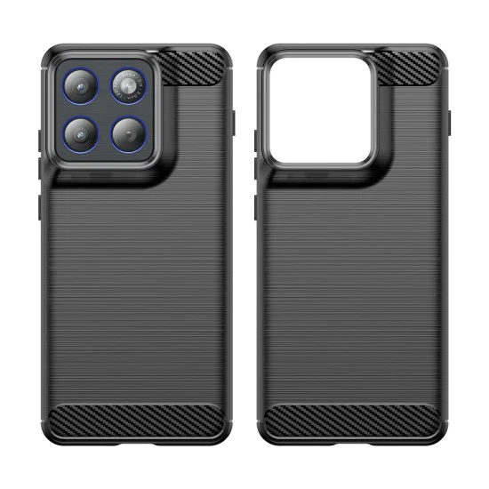 Калъф за Motorola Edge 70 – Techsuit Carbon Silicone – Черен
