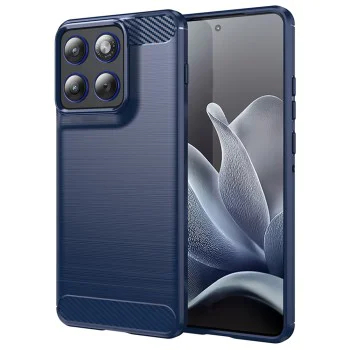 Калъф за Motorola Edge 70 – Techsuit Carbon Silicone – Син