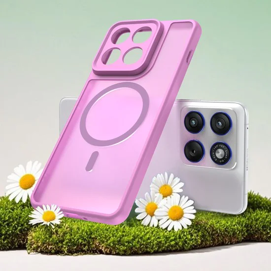 Калъф за Motorola Edge 70 - Techsuit HaloFrost II MagSafe - Розов