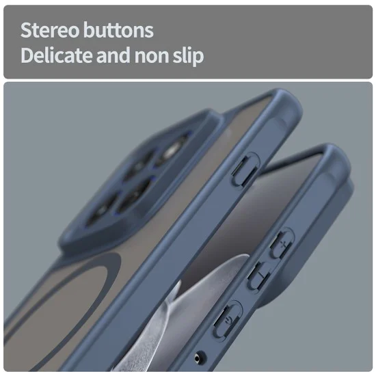 Калъф за Motorola Edge 70 - Techsuit HaloFrost II MagSafe - Тъмносин