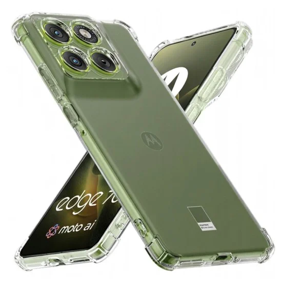Калъф за Motorola Edge 70 - Techsuit Shockproof Clear Silicone - Прозрачен
