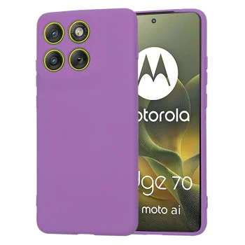 Калъф за Motorola Edge 70 - Techsuit SoftFlex - Лилав