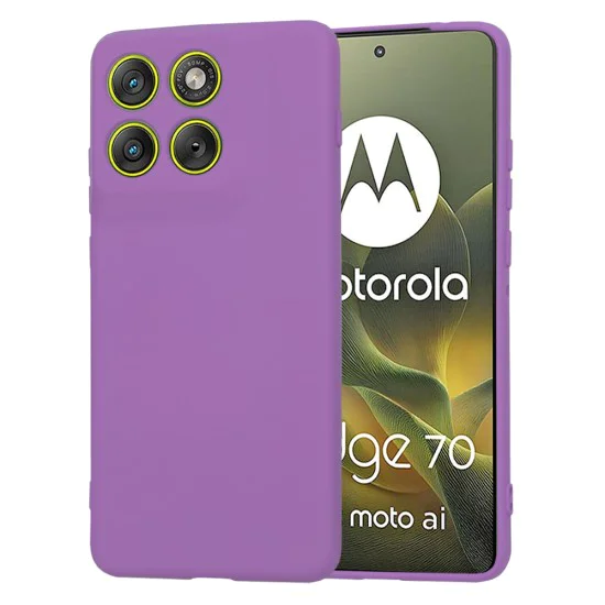 Калъф за Motorola Edge 70 - Techsuit SoftFlex - Лилав