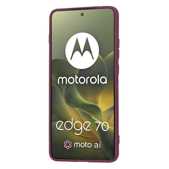 Калъф за Motorola Edge 70 - Techsuit SoftFlex - Сливово червен