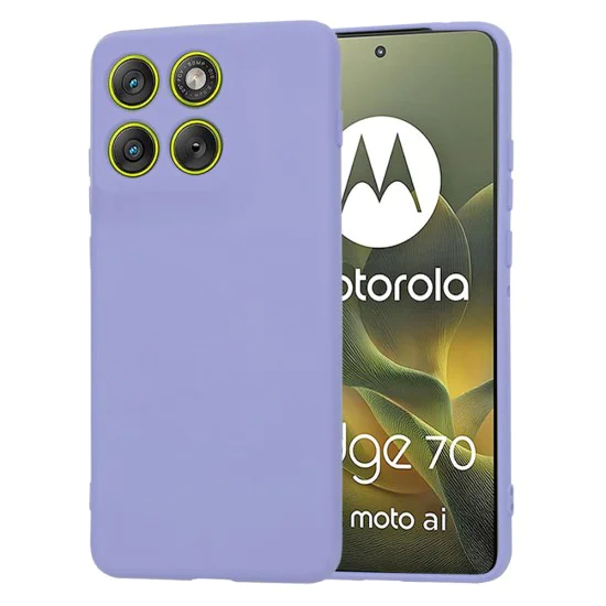 Калъф за Motorola Edge 70 - Techsuit SoftFlex - Светлолилав