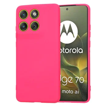 Калъф за Motorola Edge 70 - Techsuit SoftFlex - Ярко розов
