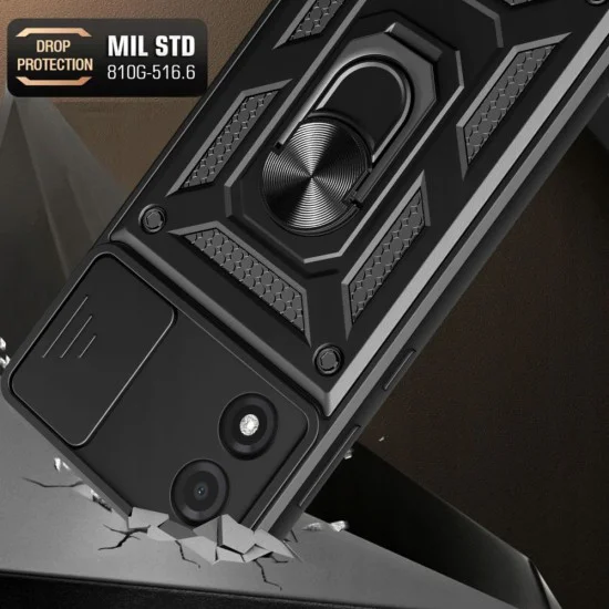 Калъф за Motorola Moto E13 - CamShield Series - черен