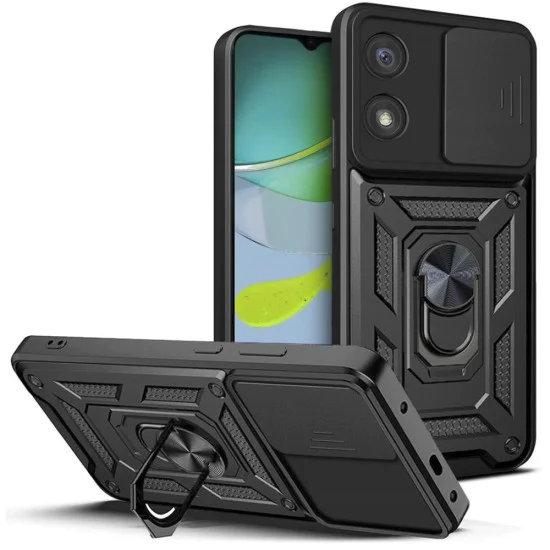 Калъф за Motorola Moto E13 - CamShield Series - черен