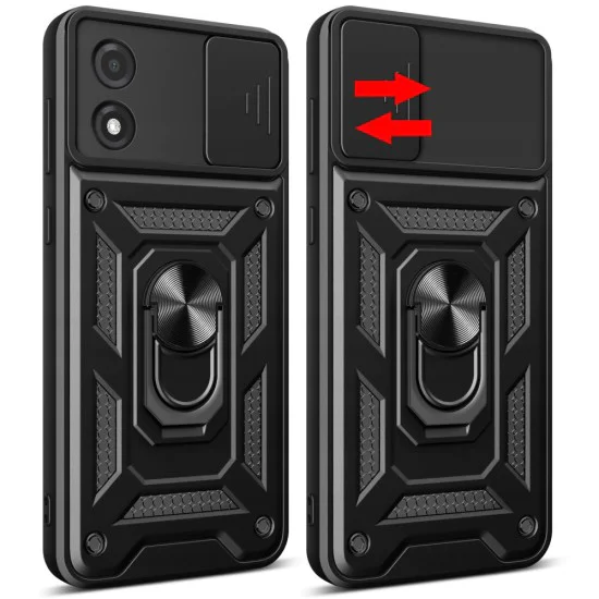 Калъф за Motorola Moto E13 - CamShield Series - черен