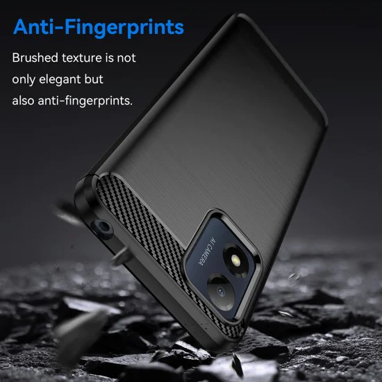 Калъф за Motorola Moto E13 - Carbon Silicone - Черен