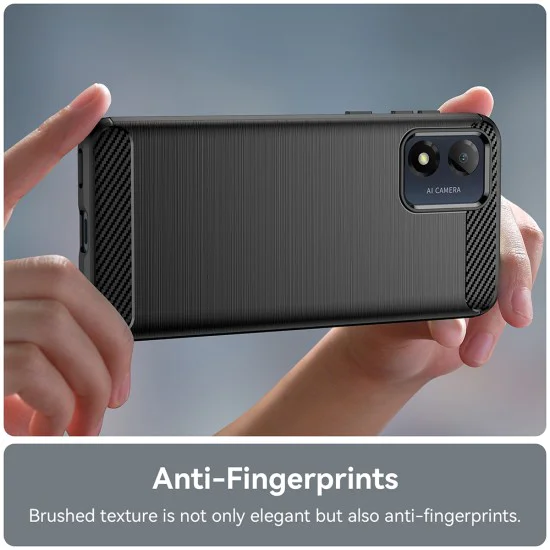 Калъф за Motorola Moto E13 - Carbon Silicone - Черен