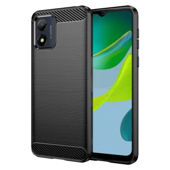 Калъф за Motorola Moto E13 - Carbon Silicone - Черен