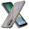 Калъф за Motorola Moto E13 - Techsuit - Удароустойчив Clear Silicone - Опушено Черен