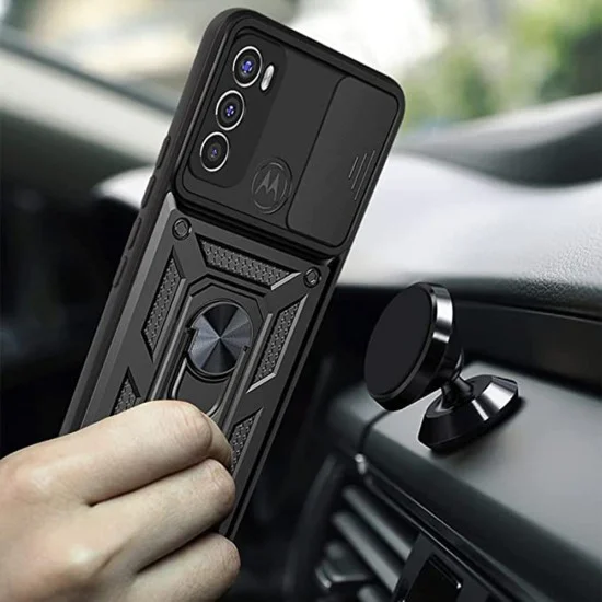 Калъф за Motorola Moto E20 / E30 / E40 - CamShield Series - черен