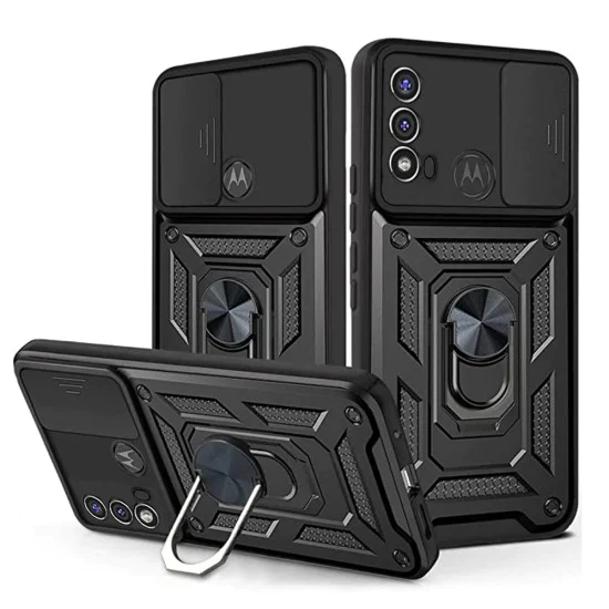 Калъф за Motorola Moto E20 / E30 / E40 - CamShield Series - черен