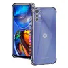 Калъф за Motorola Moto E32 / Moto E32s - Techsuit - Удароустойчив Clear Silicone - Опушено Черен