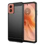 Калъф за Motorola Moto G04 / Moto G04s / Moto G24 / G24 Power / Moto E14 - Carbon Silicone - Черен