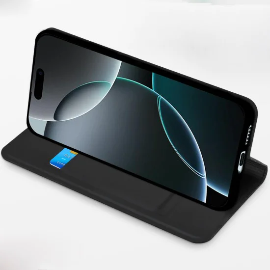 Калъф за Motorola Moto G04 / Moto G04s / Moto G24 / Moto E14 - Magskin Book - Черен