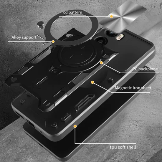 Калъф за Motorola Moto G05 / E15 - Techsuit - CamGuard Pro - Черен